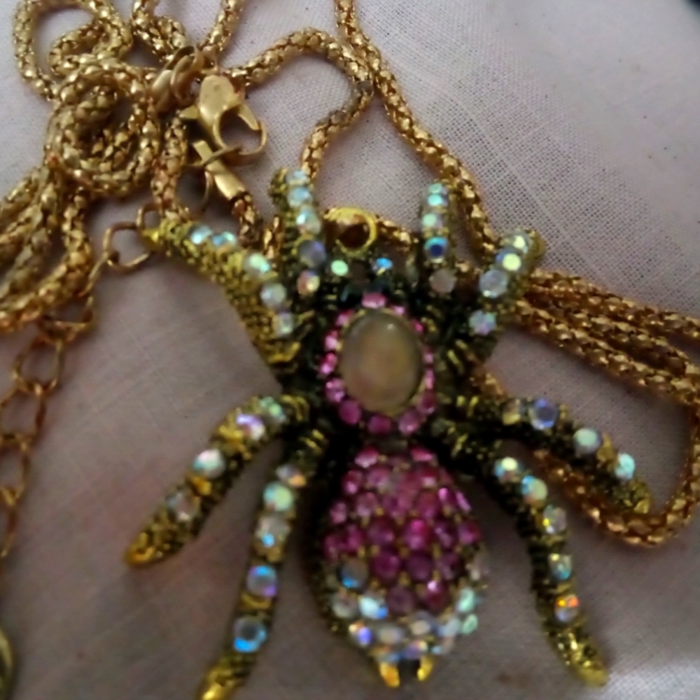 Betsey Johnson spider necklace
